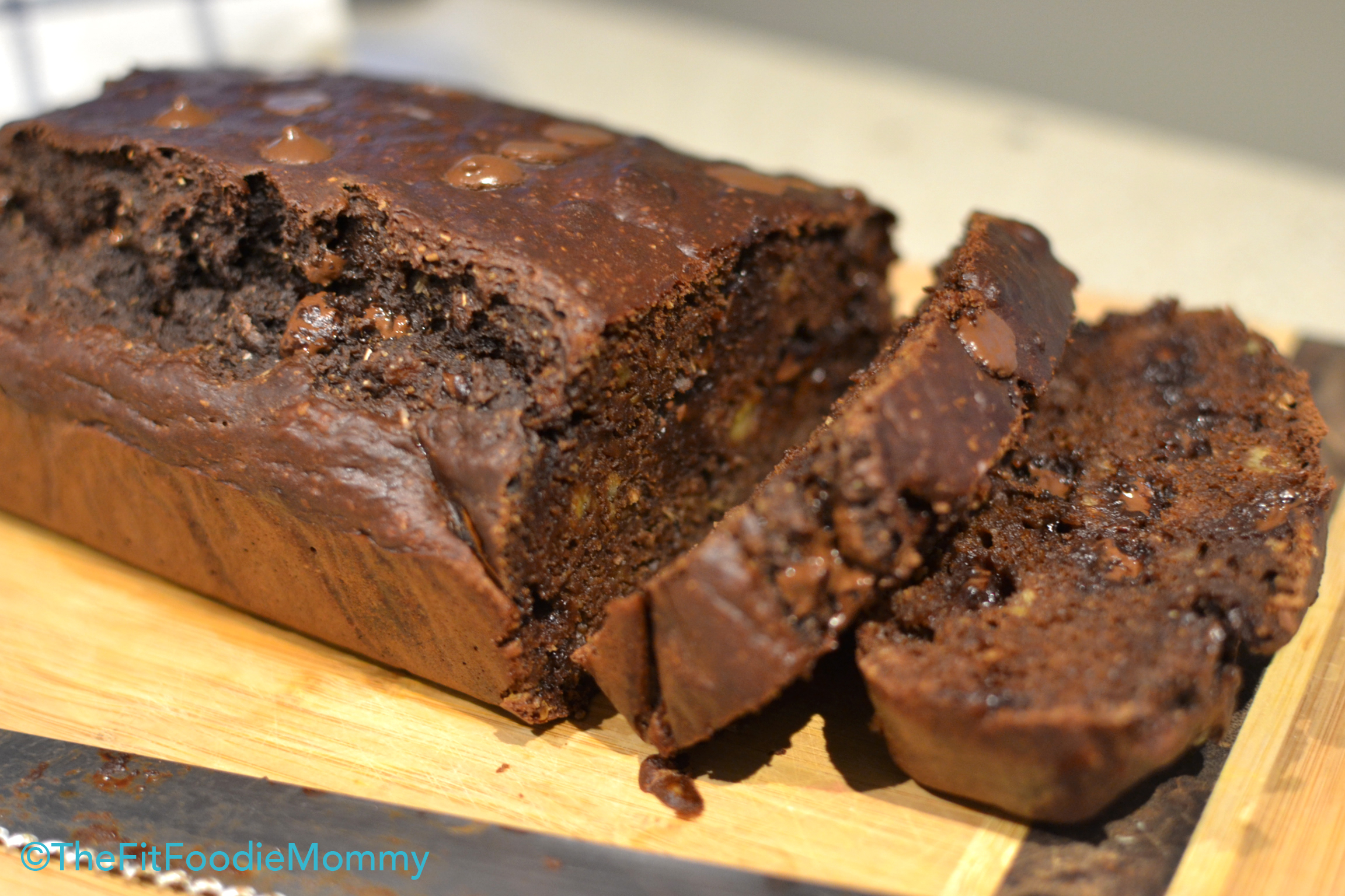 double chocolate banana bread, fit foodie mommy