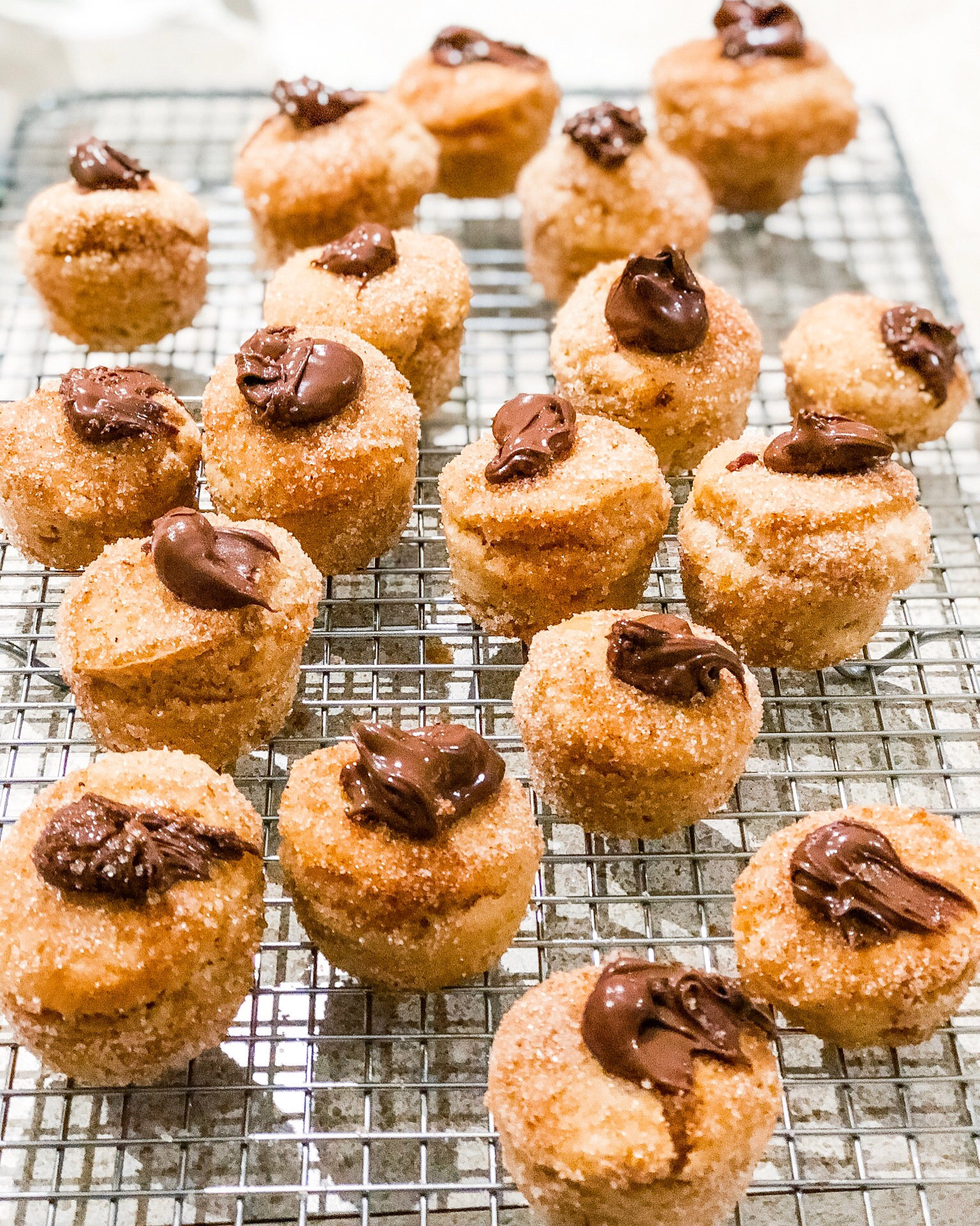 Healthier baked donut holes
