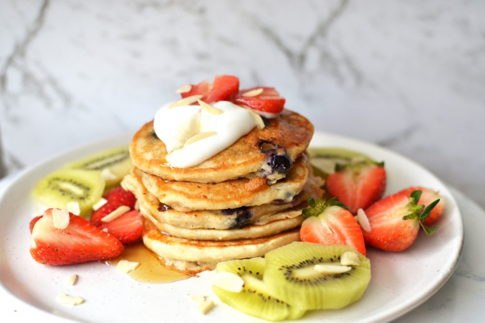 Vegan Yogurt Pancakes fit foodie mommy
