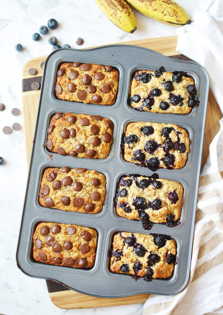 Baked Banana Oatmeal Mini Loaf - Fit Foodie Mommy