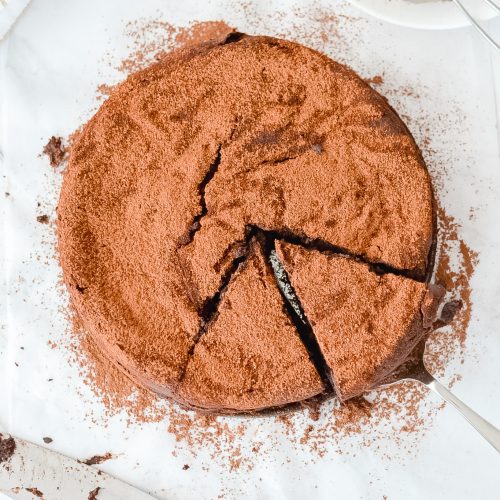 Flourless Chocolate Skillet Cake - Fit Foodie Finds