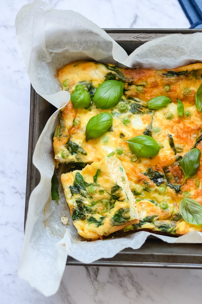 Spinach and Feta Frittata - Fit Foodie Mommy