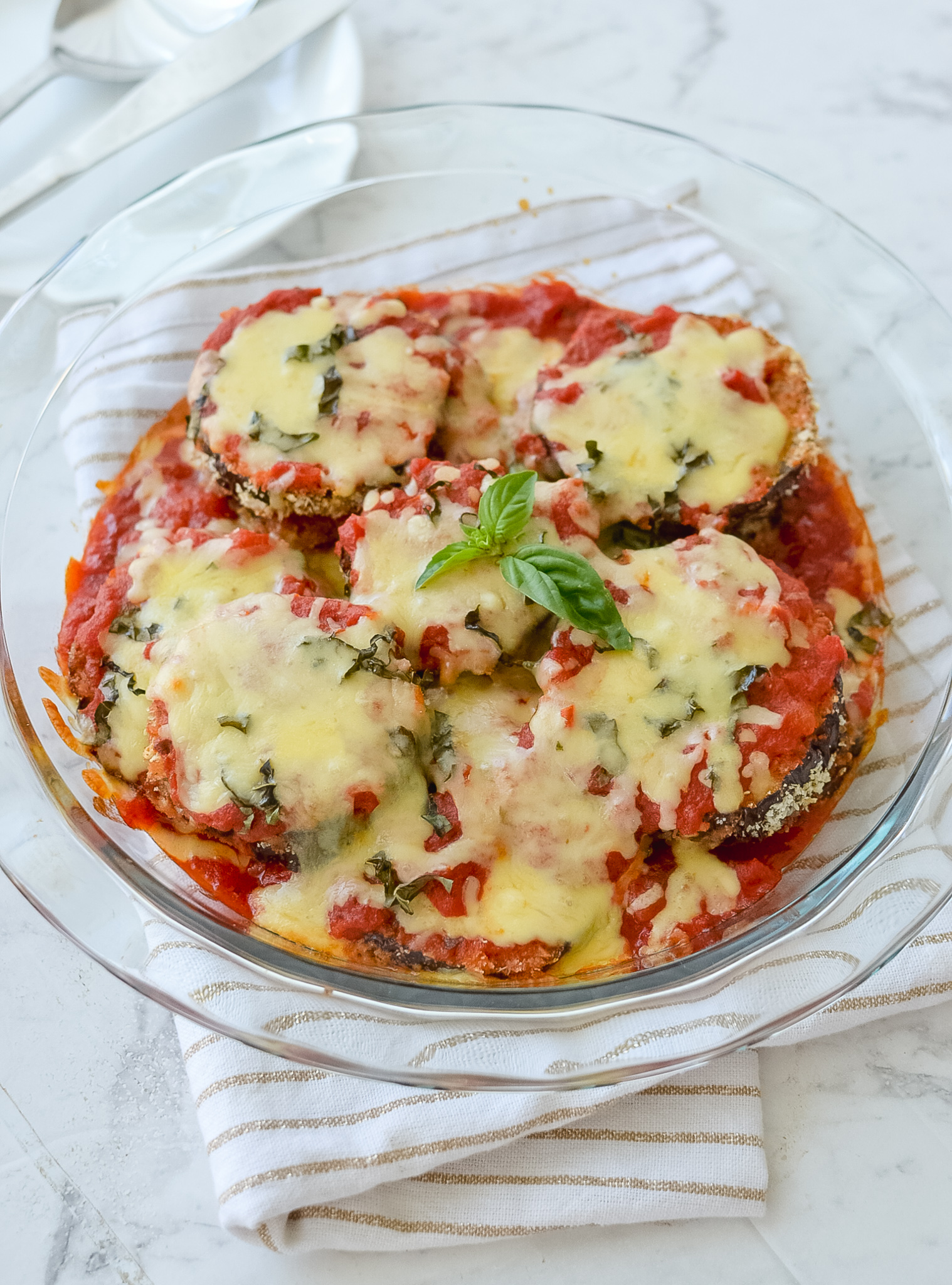 Baked Eggplant Parmigiana - Fit Foodie Mommy